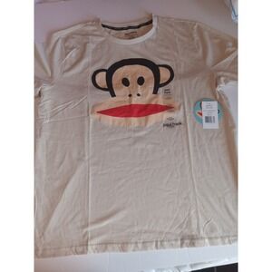 Paul Frank Monkey Head T Shirt Men's X-Large Biege